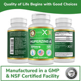 Genex Formulas Huperzine A 200mcg capsules in a hand