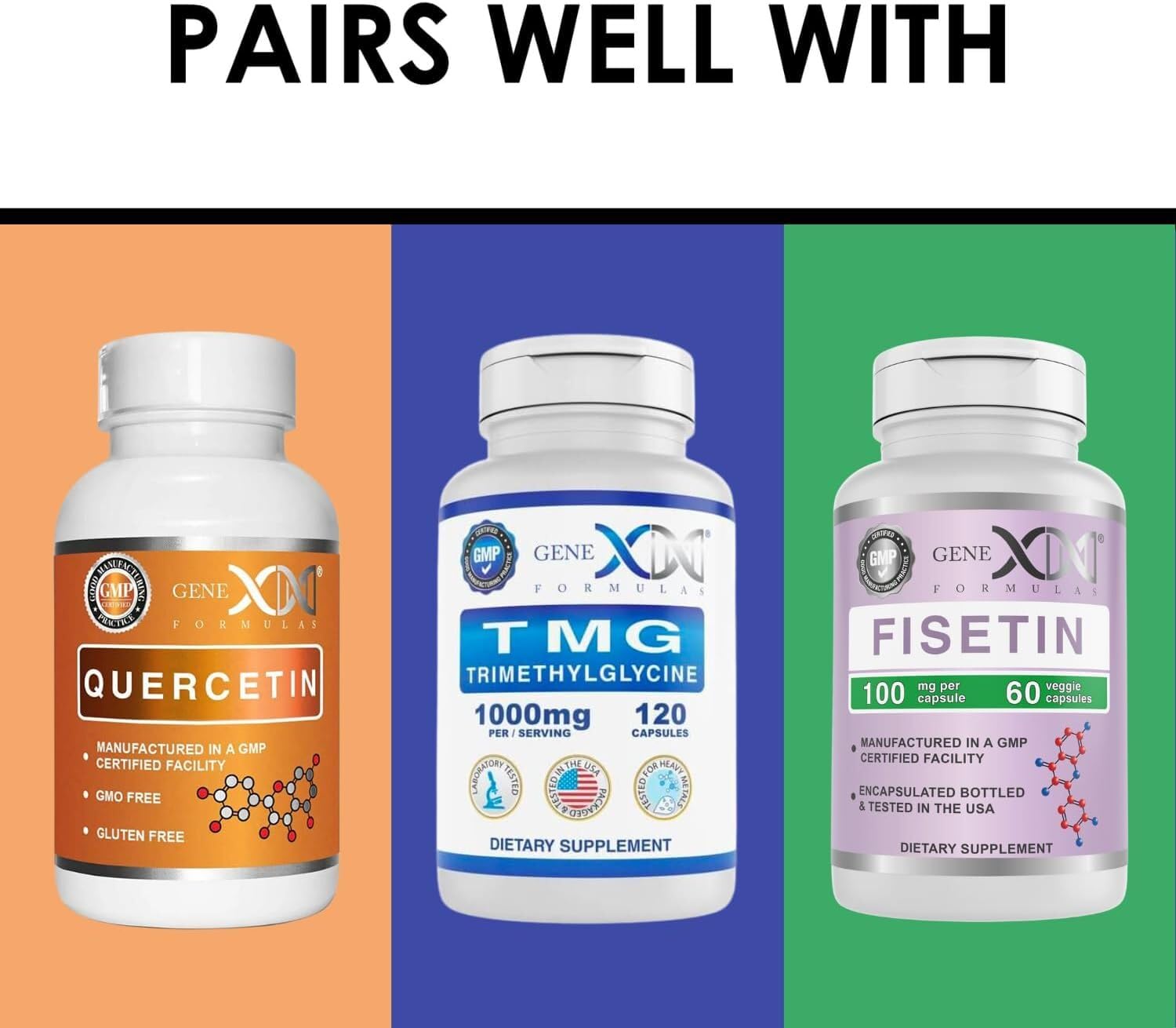 Genex Formulas Huperzine A capsules on a wooden table