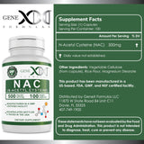 Genex Formulas N-Acetyl Cysteine 500mg capsules bottle side view