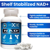 Genex Formulas NAD+ Capsules 250mg bottle with cap open