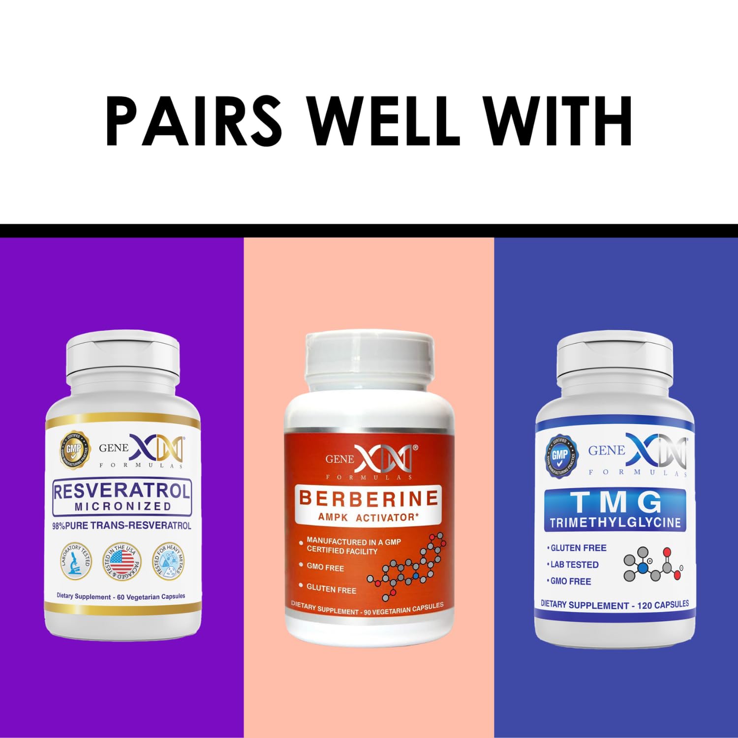 Genex Formulas NAD+ Capsules 250mg on a wooden table