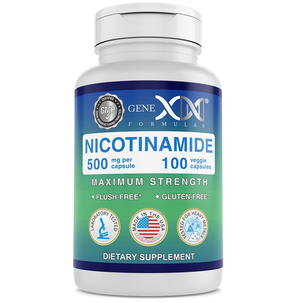 Genex Formulas Niacinamide Vitamin B3 Supplement front view