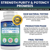 Genex Formulas Niacinamide Vitamin B3 Supplement on a table