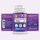 Genex Formulas Resveratrol 1500mg capsules close-up