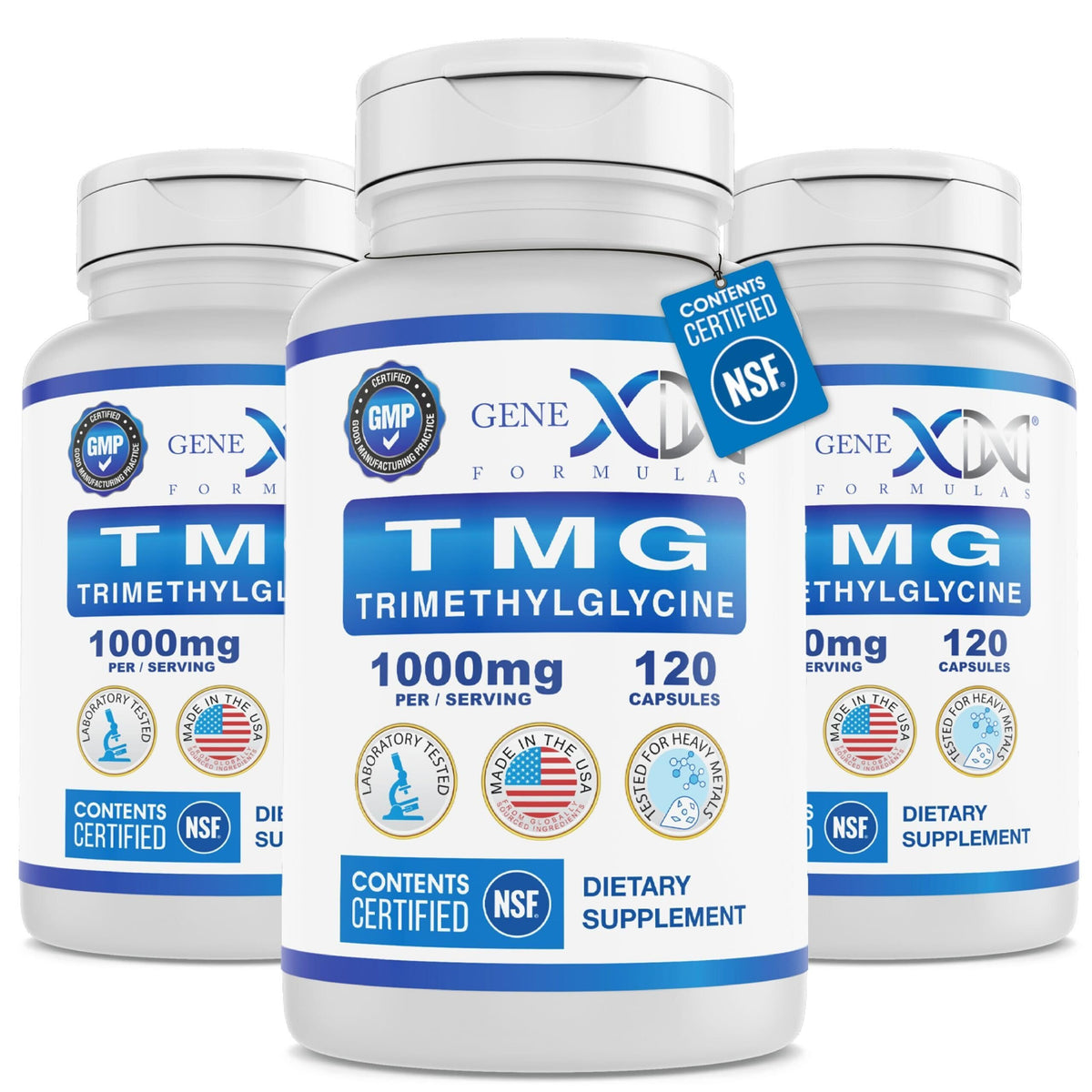 Genex Formulas Trimethylglycine Supplement 500mg front view