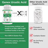 Genex Formulas Ursolic Acid Capsules 300mg with measuring spoon