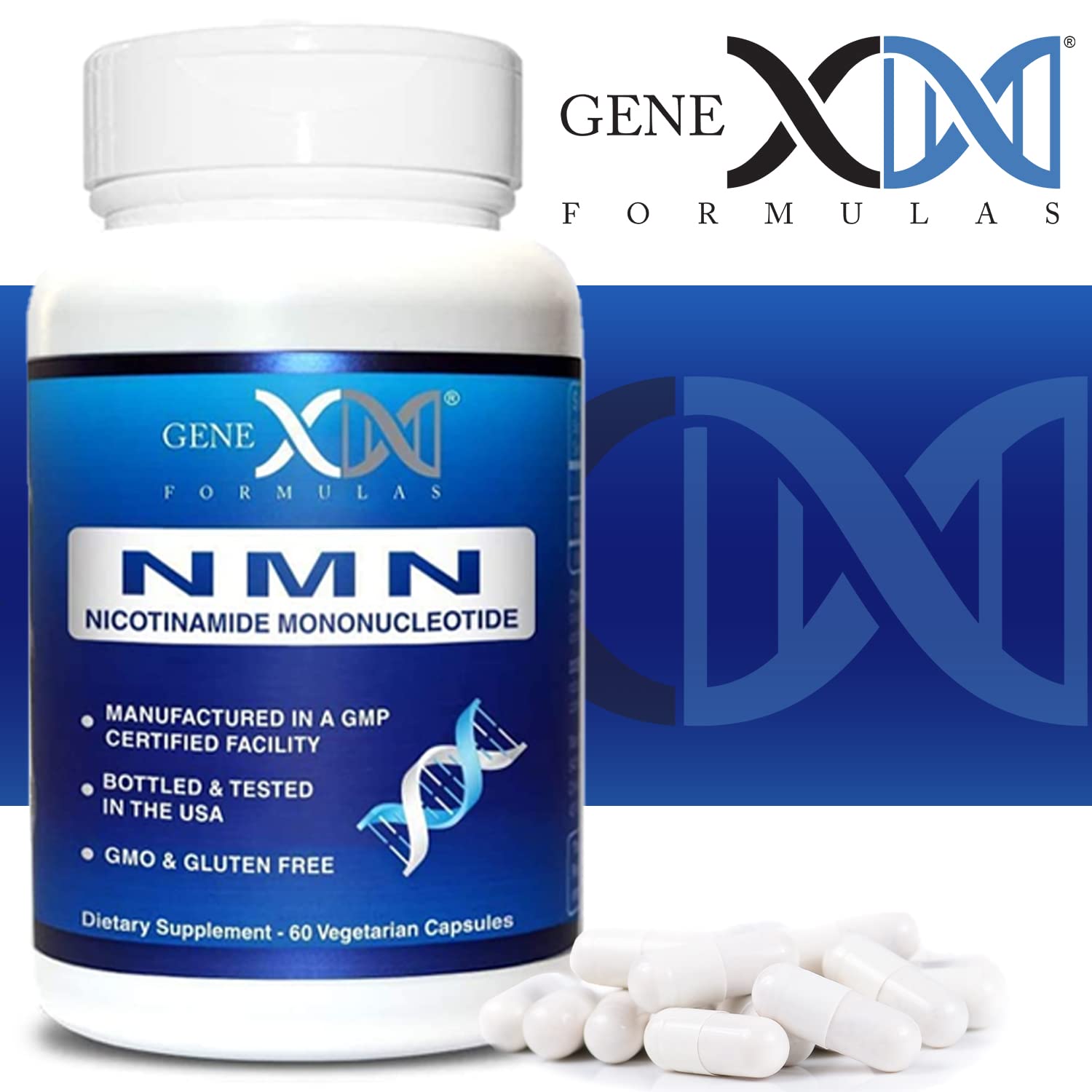 Genex Formulas Vitamin B3 (Niacin) 250mg capsules with a glass of water