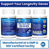 Genex Formulas Vitamin B3 Niacin Supplement 500mg with ingredients list