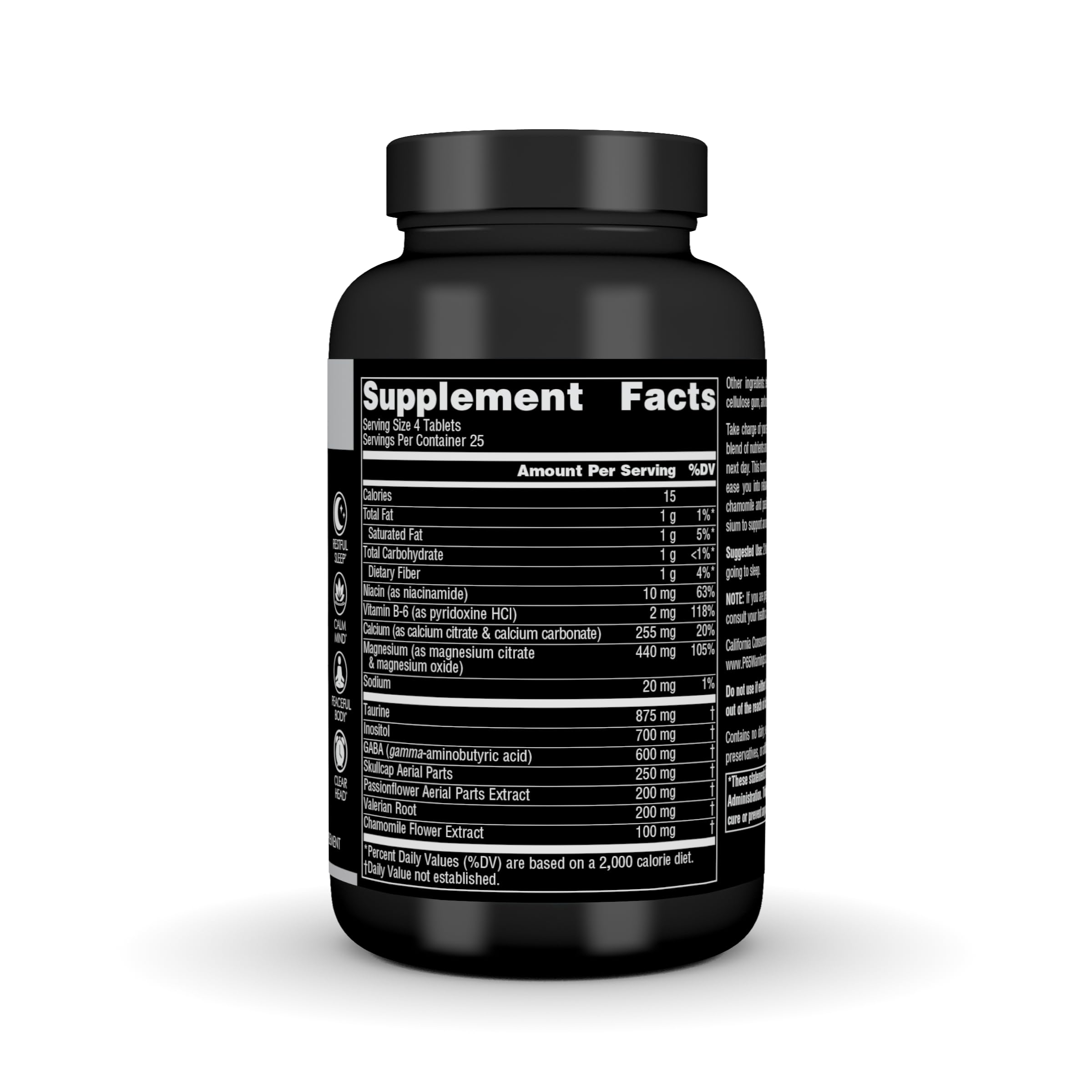 Genexis Melatonin-Free 100 Tablets bottle with label
