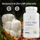 GENIUS HERBALS Lions Mane Mushroom Complex 700mg ingredients list