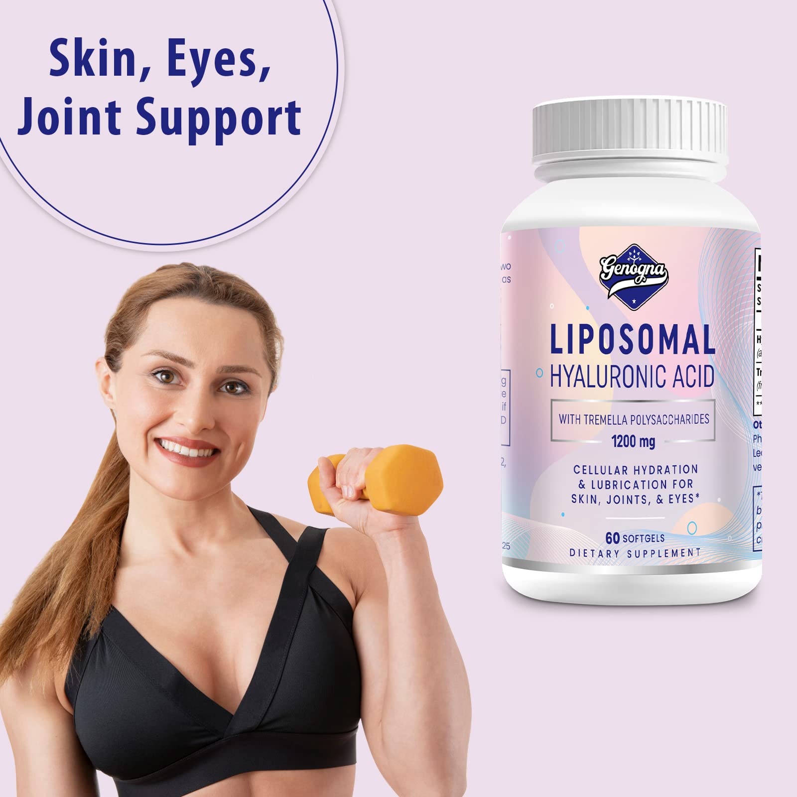 Genogna Hyaluronic Acid Capsules 1000mg capsules close-up