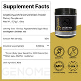 GENOME ESSENTIALS Creatine Platinum 100% Monohydrate packaging