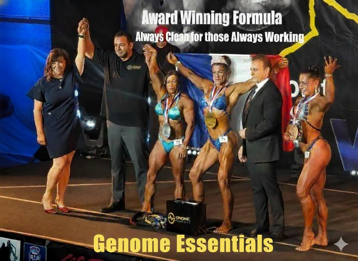 GENOME ESSENTIALS Creatine Platinum 100% Monohydrate powder close-up