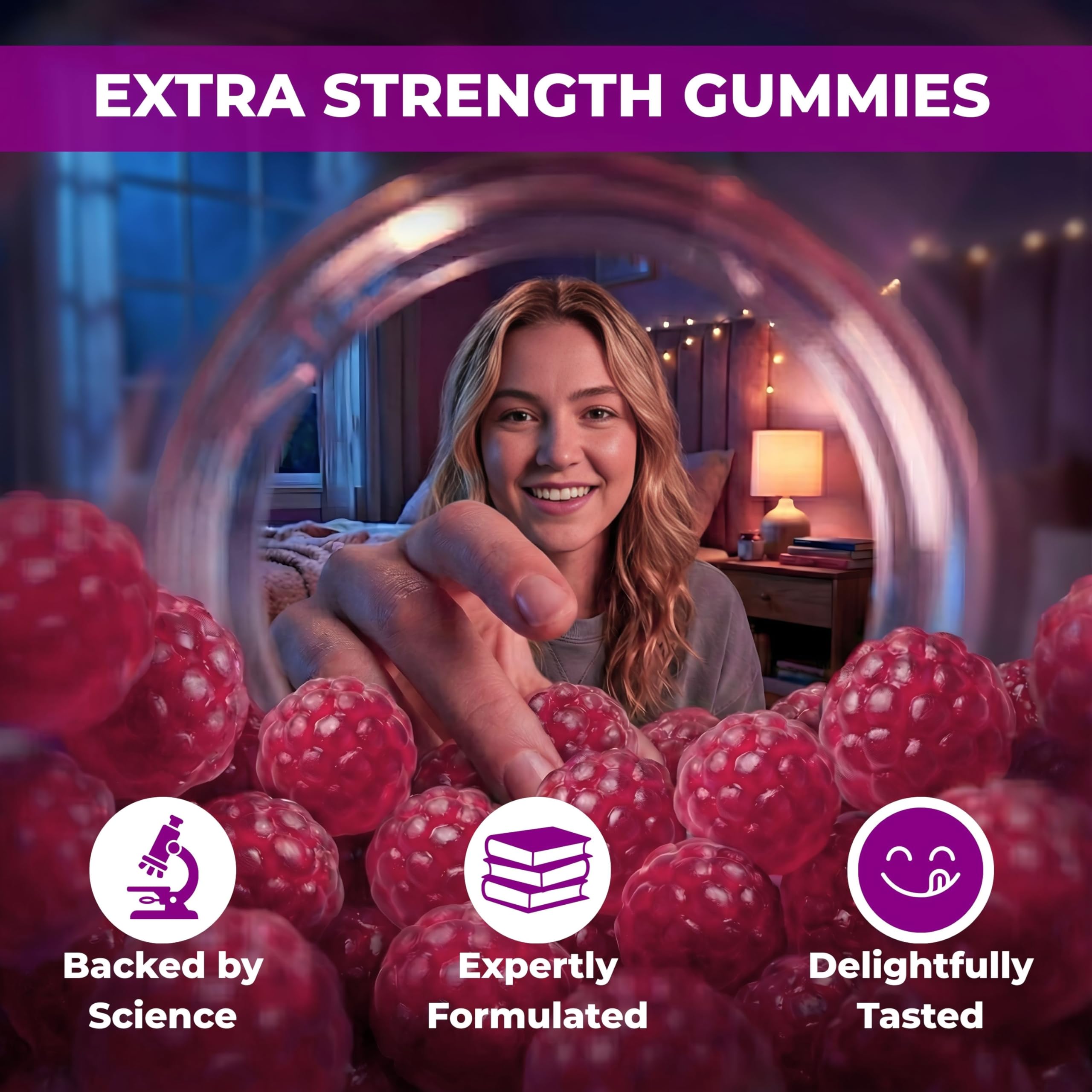 GENOVIX 5mg Melatonin Gummies displayed on a table