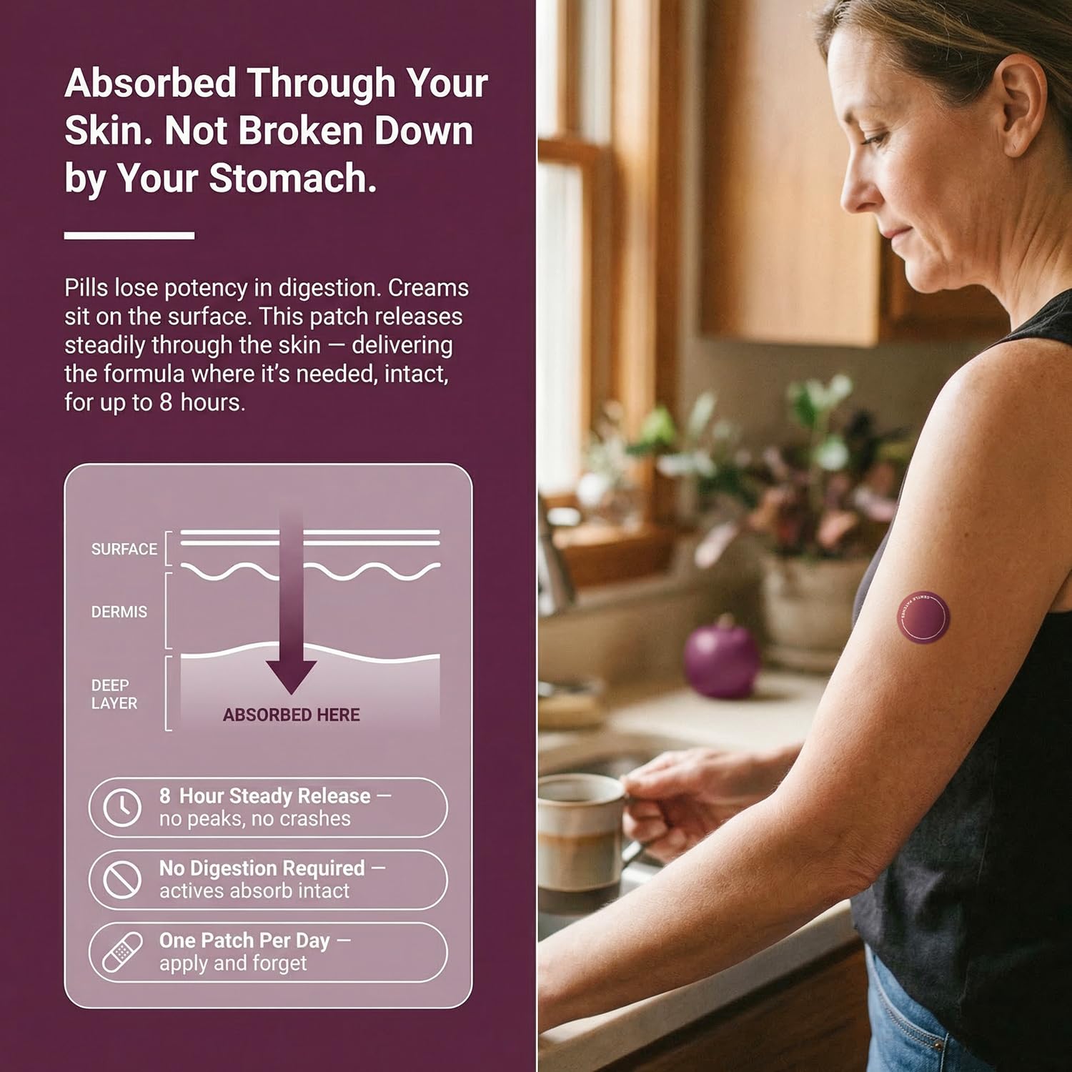 Gentle Patches Menopause Relief Transdermal Patches application