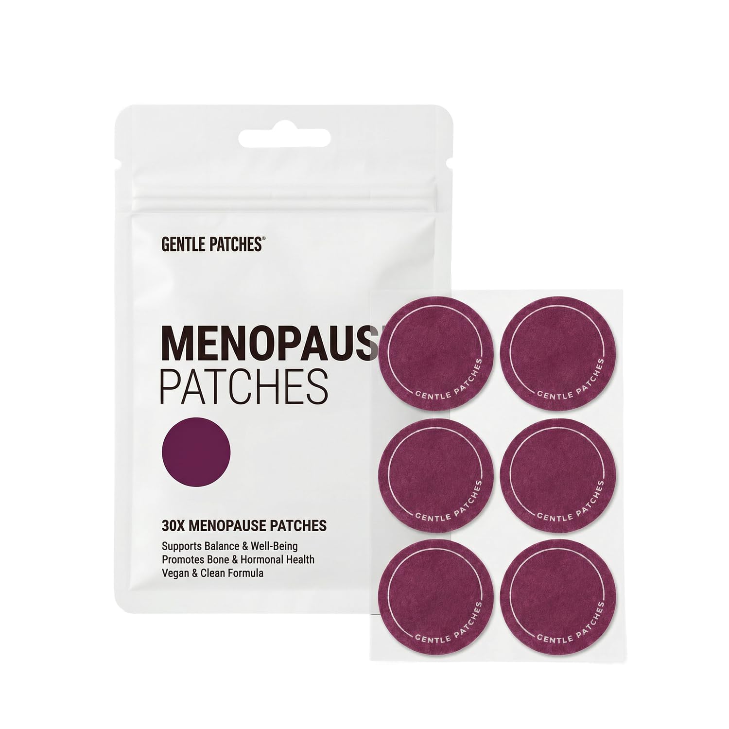 Gentle Patches Menopause Relief Transdermal Patches front view