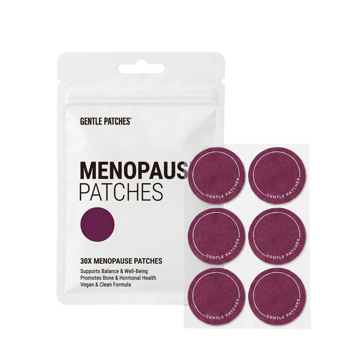 Gentle Patches Menopause Relief Transdermal Patches front view