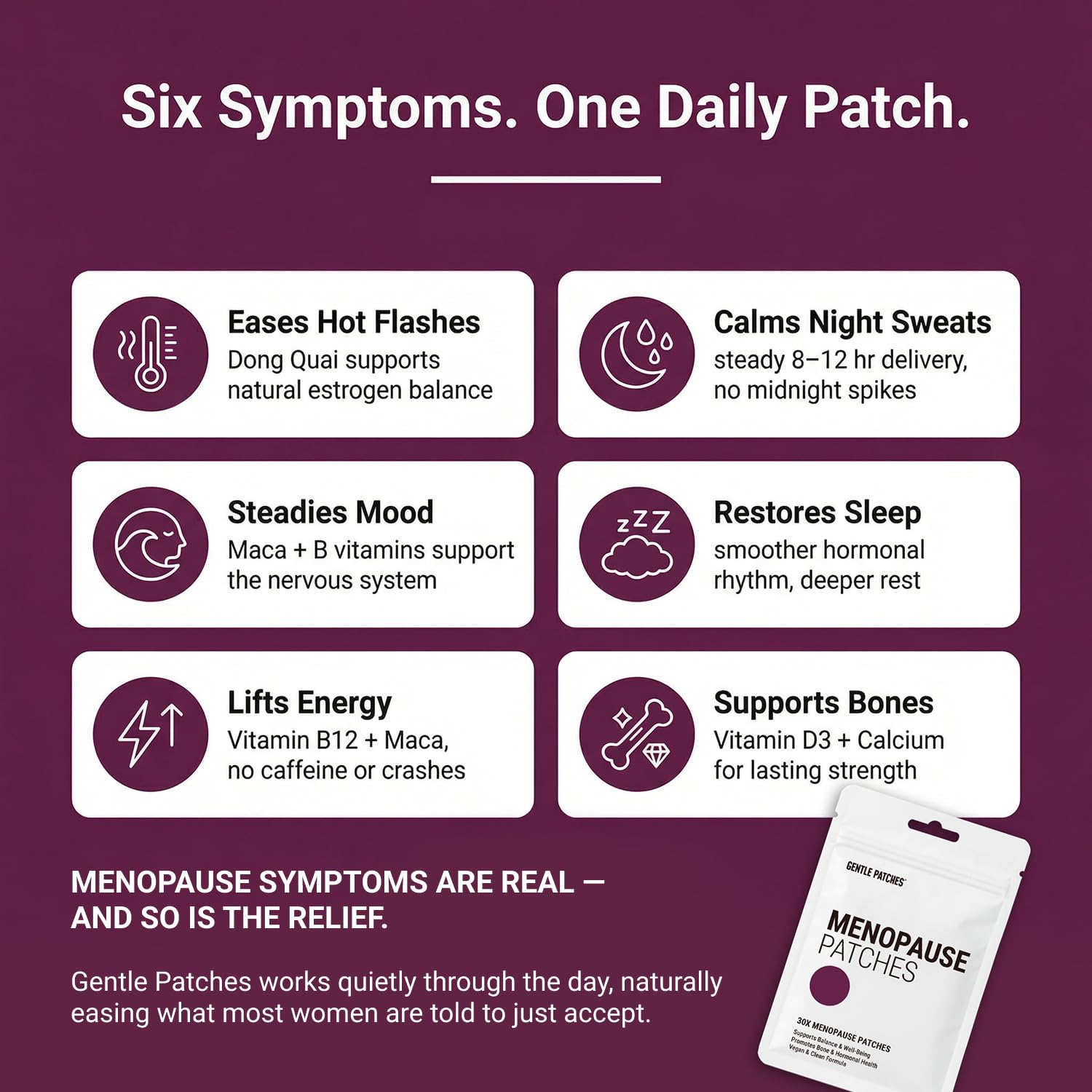 Gentle Patches packaging side view