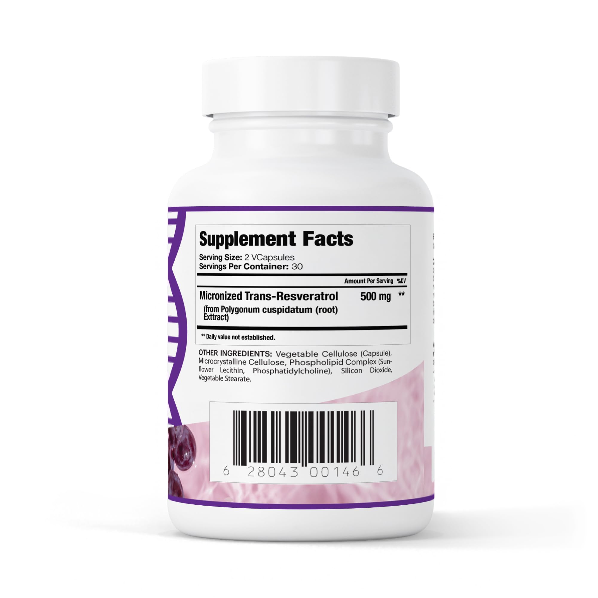 GenuinePurity Liposomal Trans-Resveratrol product packaging