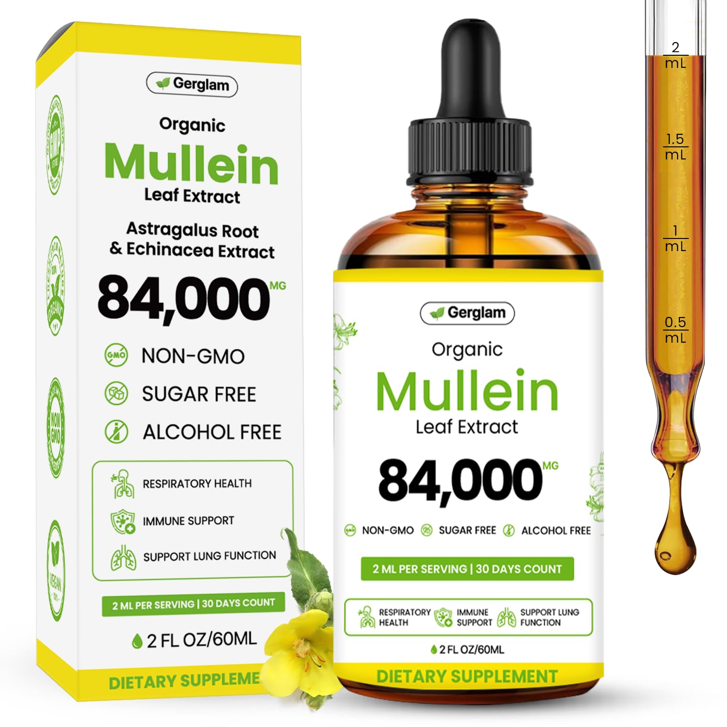 gerglam Mullein Leaf Extract Drops front view