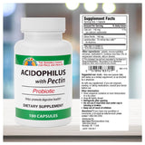 GeriCare Acidophilus with Pectin 100 Tablets bottle packaging