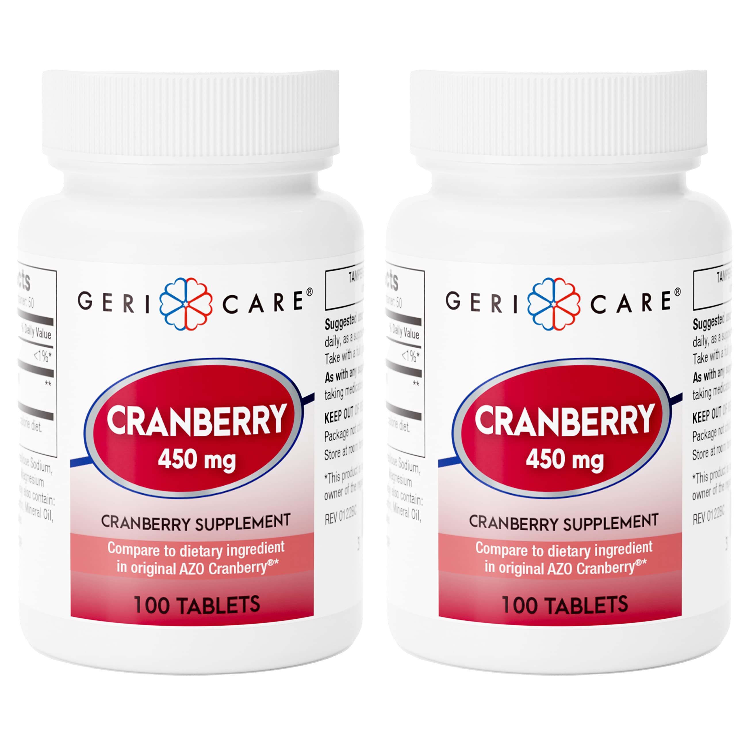 GeriCare Cranberry Supplement 900mg bottle front view