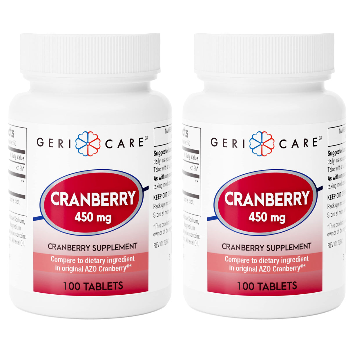 GeriCare Cranberry Supplement 900mg bottle front view