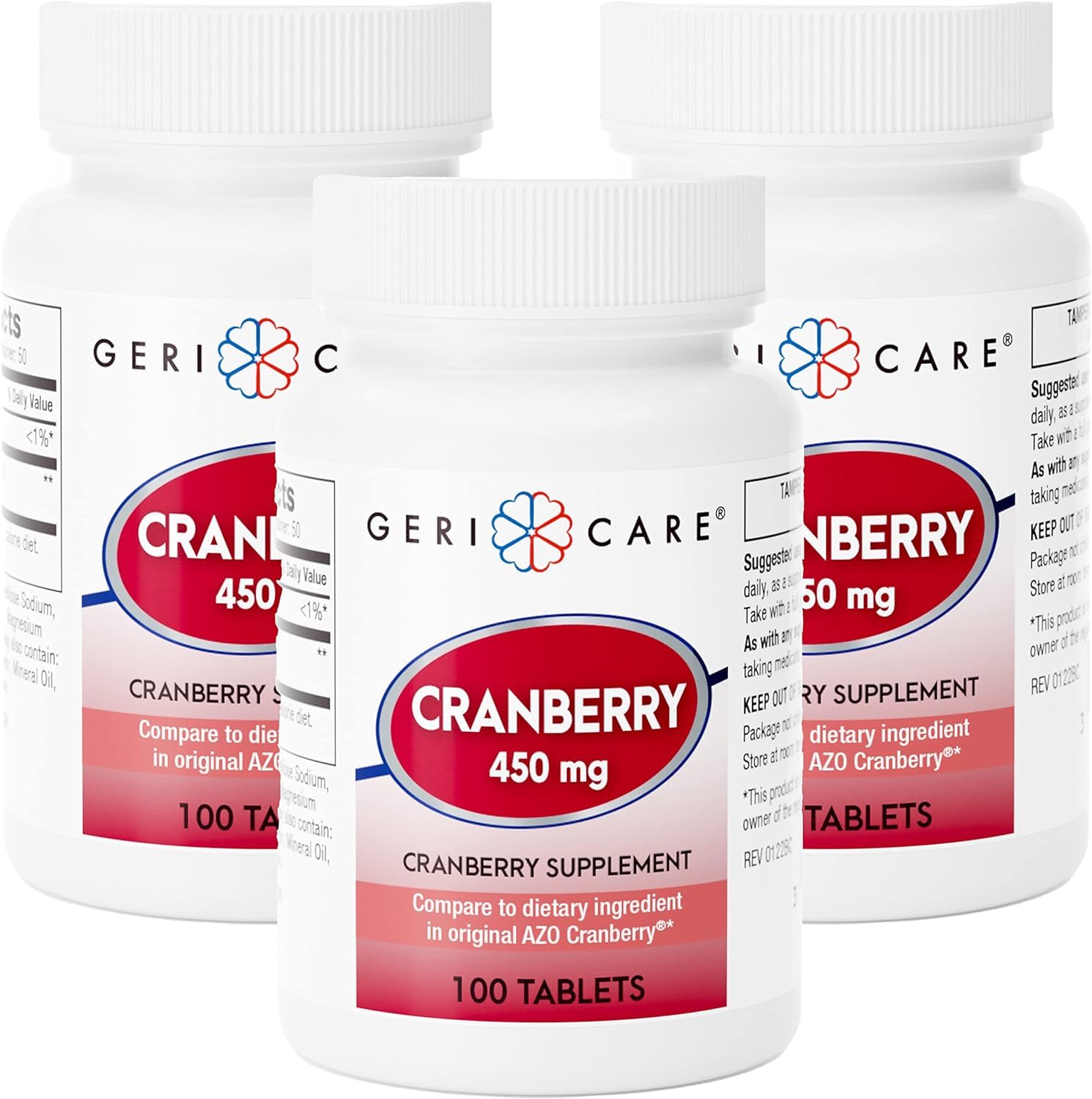 GeriCare Cranberry Supplement 900mg bottle front view
