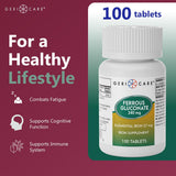 GeriCare Ferrous Gluconate Iron Supplement tablets close-up
