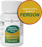 GeriCare Ferrous Gluconate Iron Supplement with measuring spoon