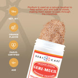 GeriCare Geri-Mucil Psyllium Husk Powder 113g orange flavour powder in glass