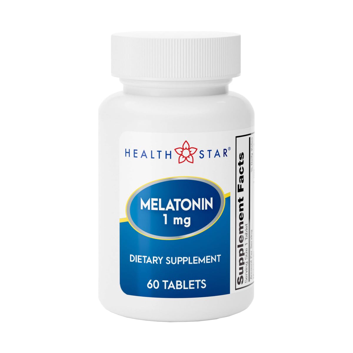 GeriCare Melatonin 1mg Sleep Supplement 60 tablets front view
