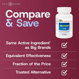 GeriCare Melatonin 3mg Tablets back view with dosage information