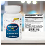 GeriCare Melatonin 3mg Tablets back view with ingredient details