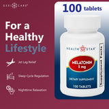 GeriCare Melatonin 5mg Tablets back view with nutritional information