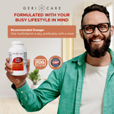 GeriCare Multivitamins Advanced Formula 60 Tablets in a hand
