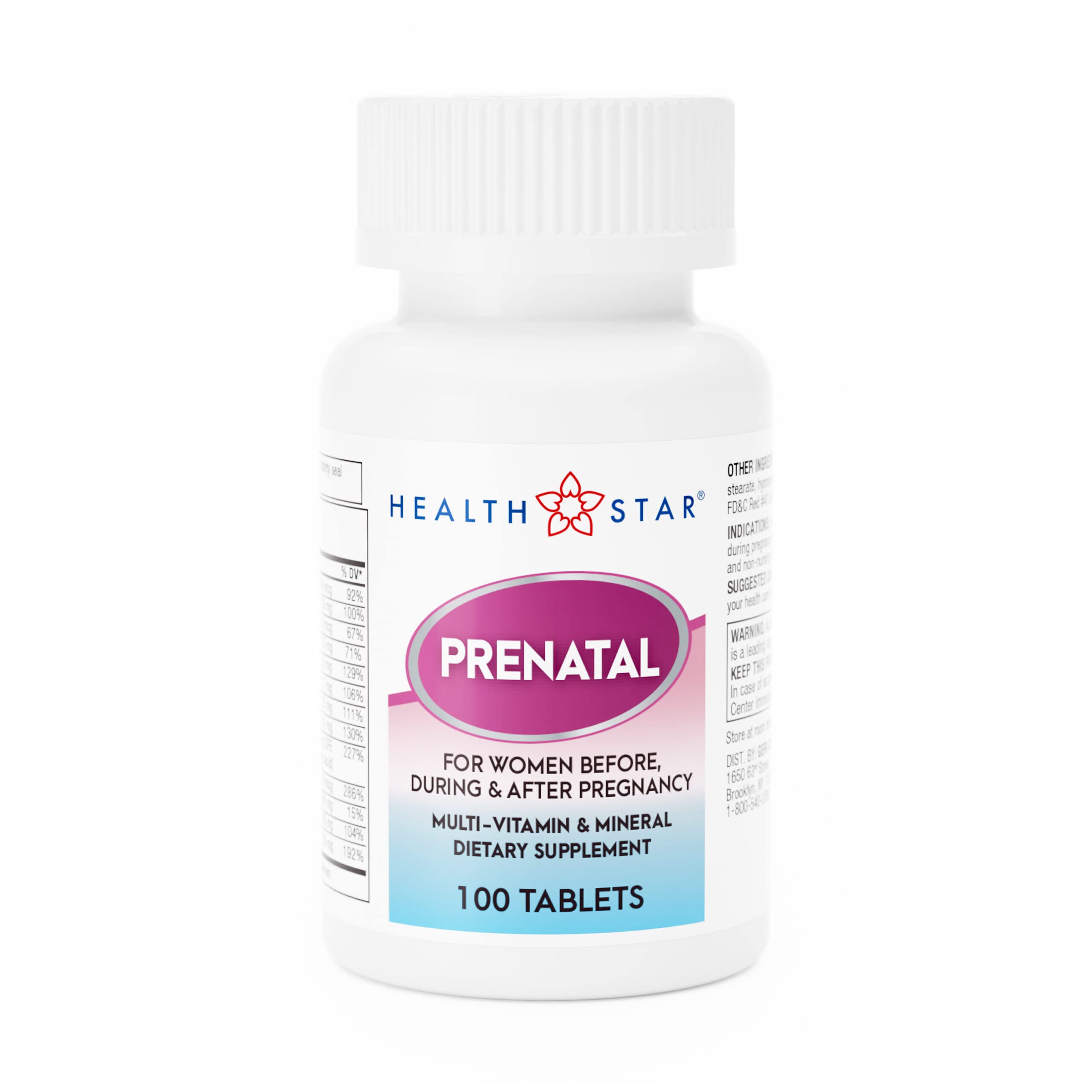 GeriCare Prenatal Vitamins 100 tablets front view