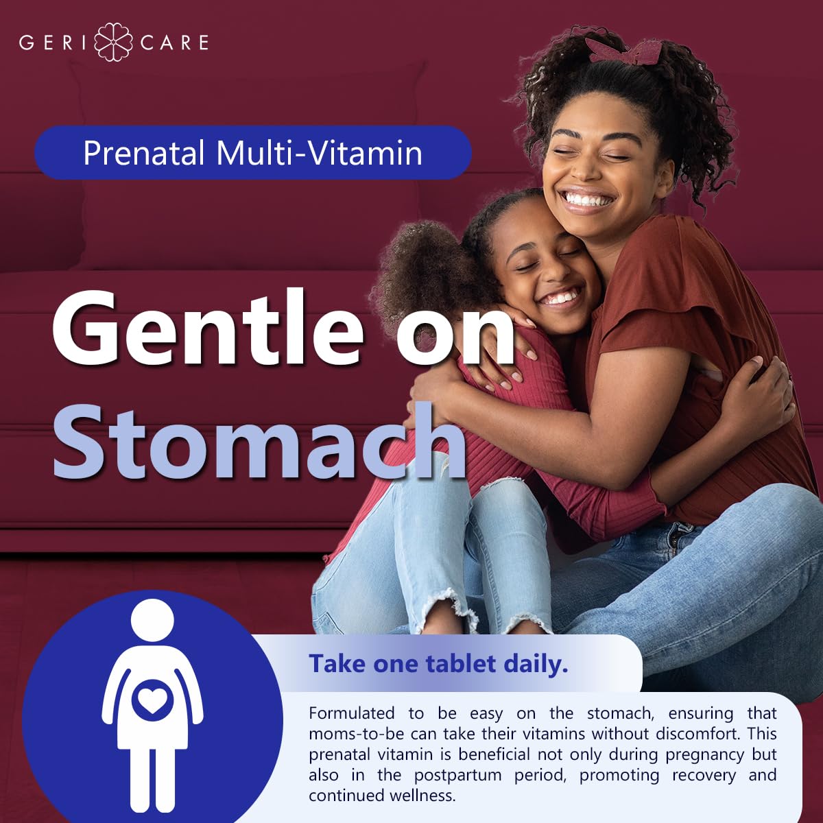 GeriCare Prenatal Vitamins with a measuring spoon