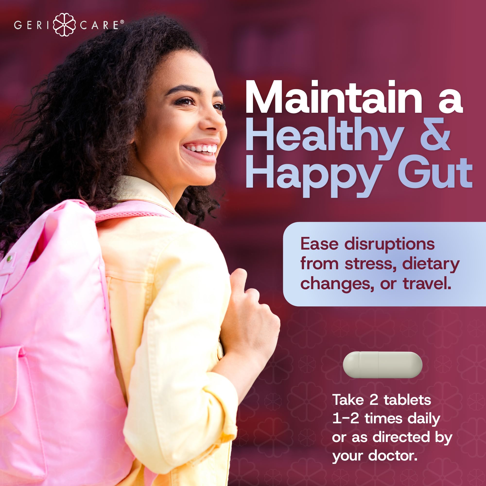 GeriCare Probiotic Supplement packaging details