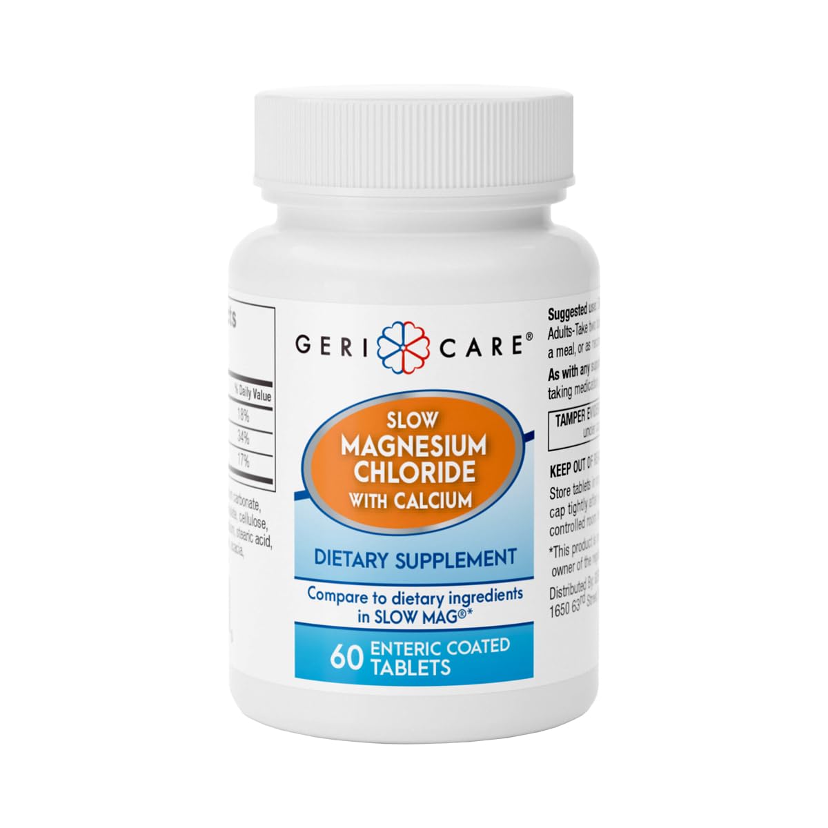 GeriCare Slow Magnesium Chloride and Calcium Tablets front view