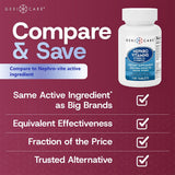 GeriCare Vitamin C & B Complex supplement on a wooden table