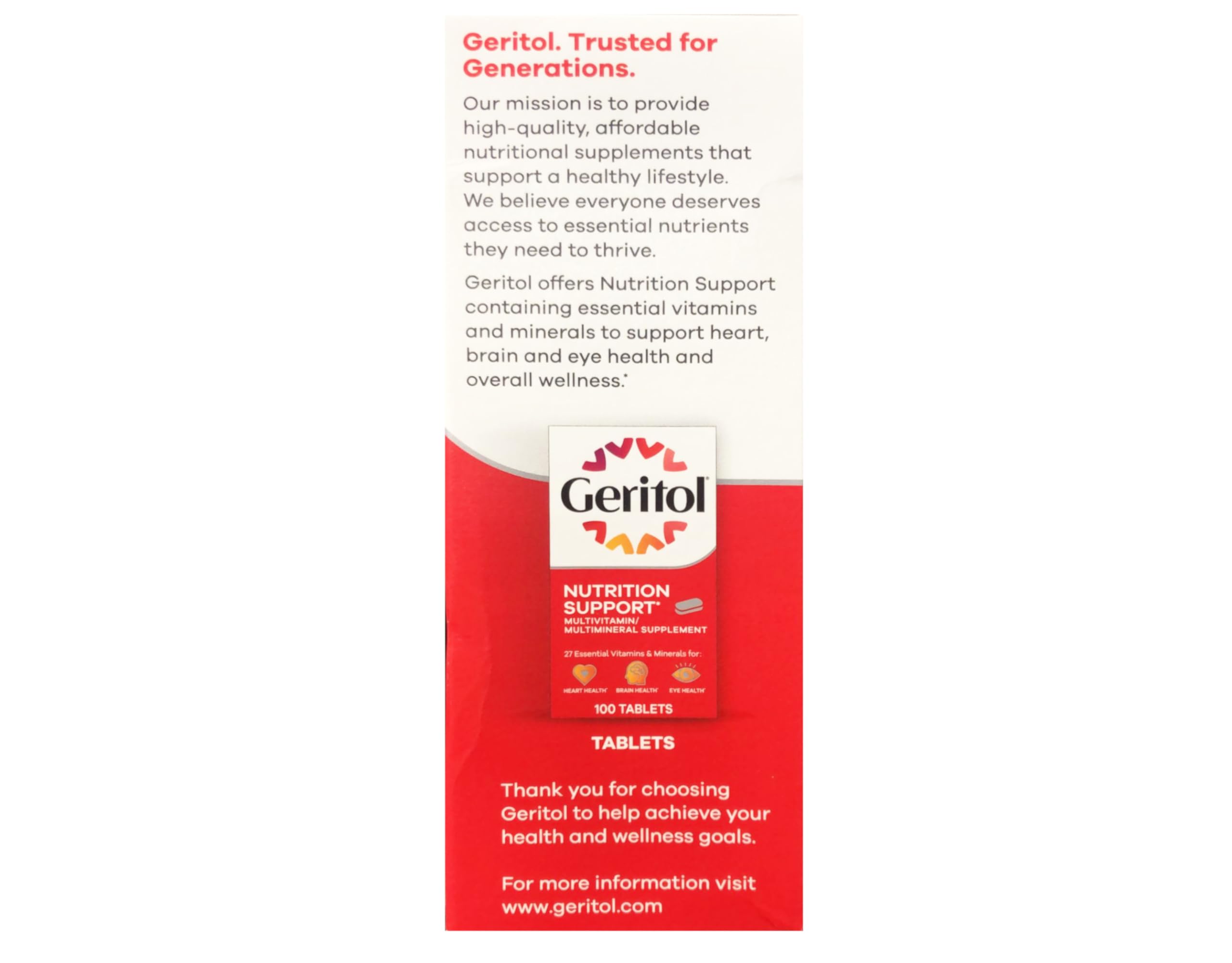 Geritol Liquid Energy Support B-Vitamins 12 oz back view