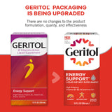 Geritol Liquid Iron and Multivitamin Supplement 340g in a kitchen setting