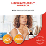 Geritol Liquid Iron and Multivitamin Supplement 340g with measuring spoon