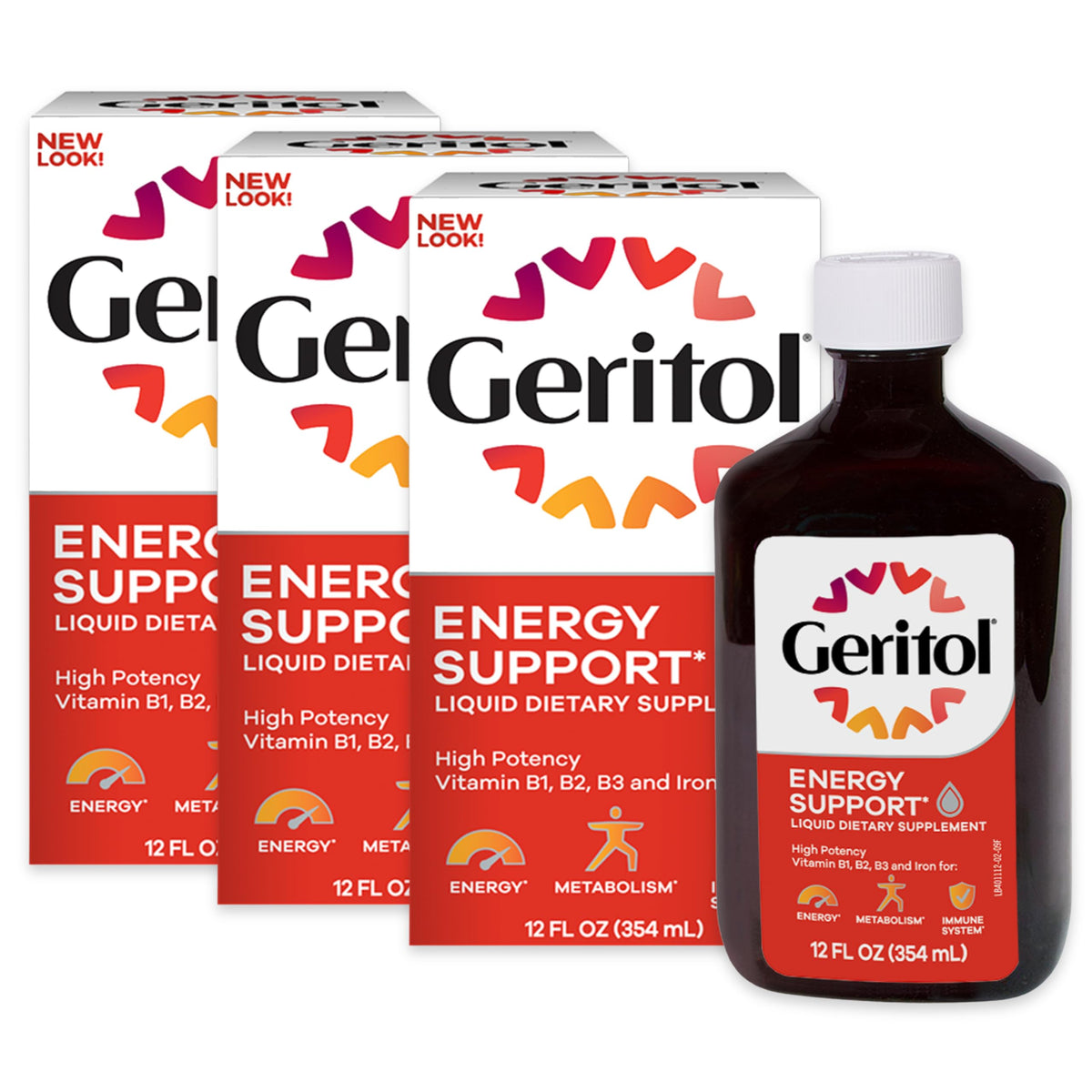 Geritol Liquid Iron and Multivitamin Supplement front view