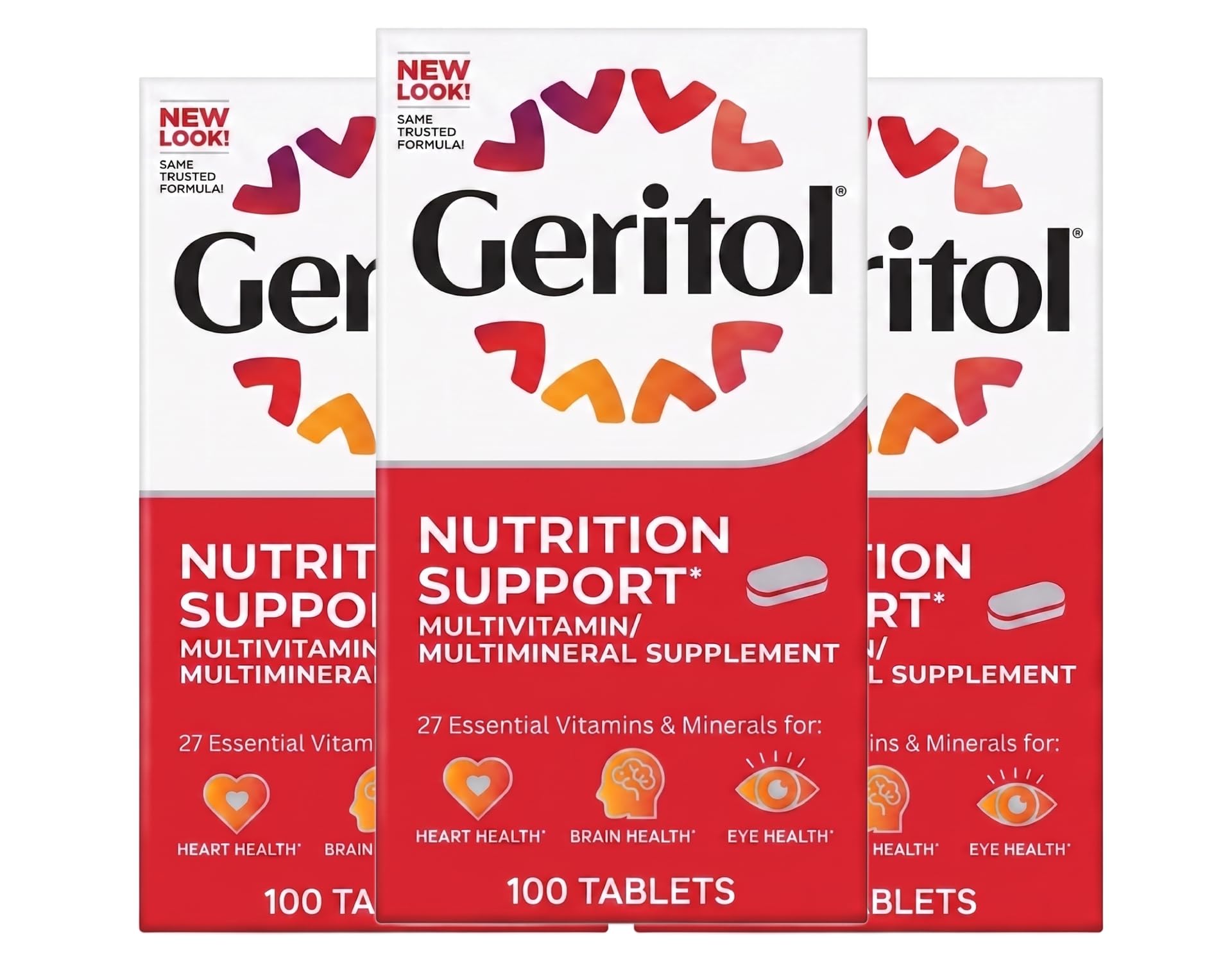 Geritol Multivitamin Nutrition Support Tablets front view