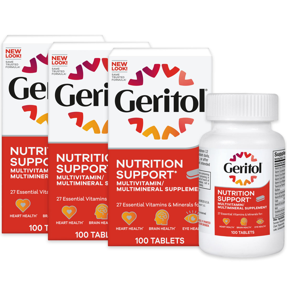 Geritol Multivitamin Supplement front view of packaging