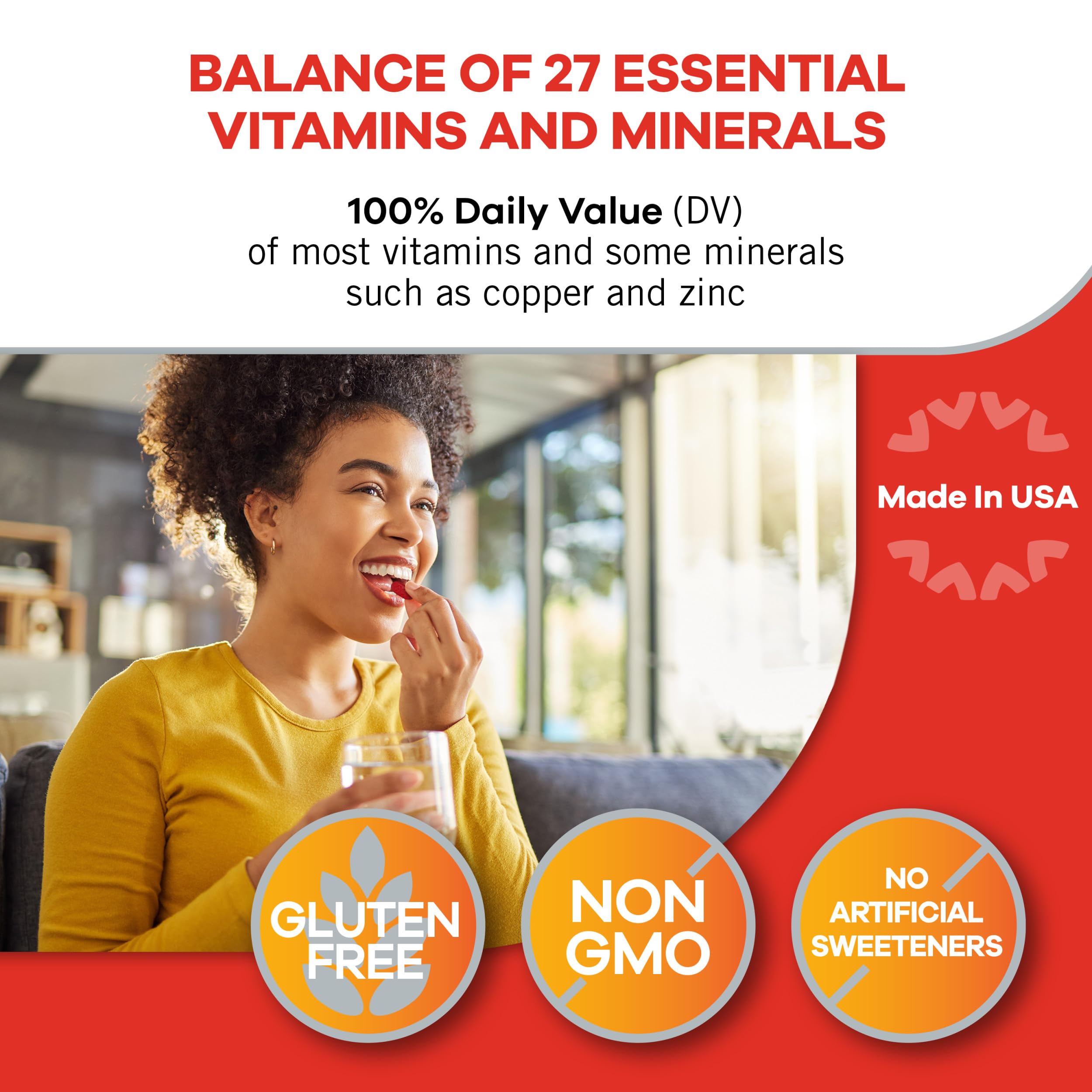 Geritol Multivitamin Supplement lifestyle scene with a meal