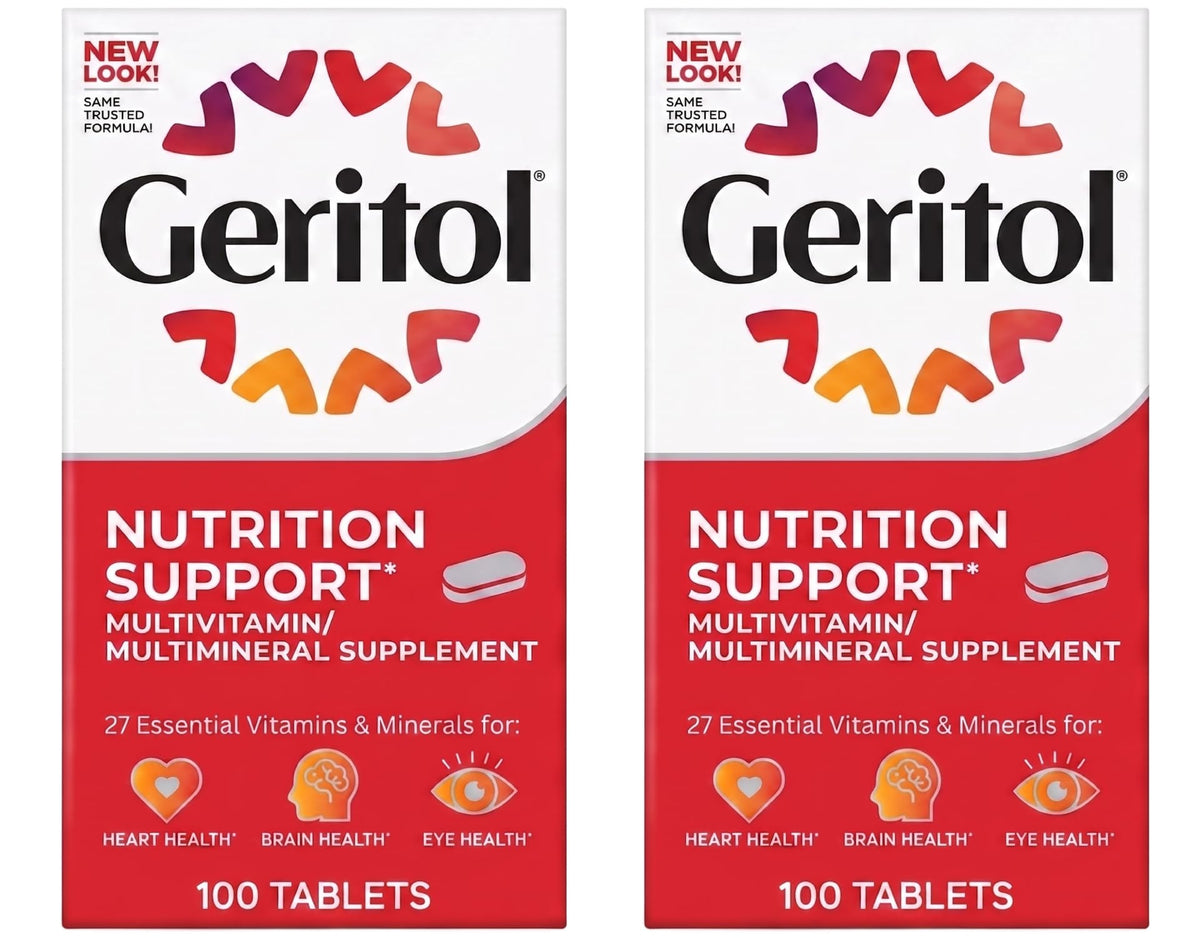 Geritol Multivitamin Tablets front view with packaging