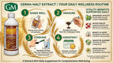 Germa Malt Extract 454g with a serving suggestion